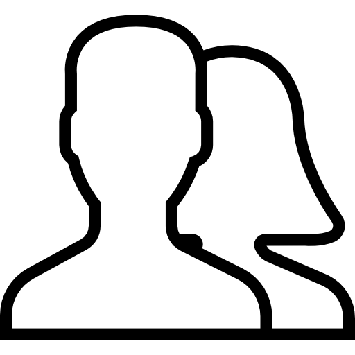 Two People in Silhouette Icon